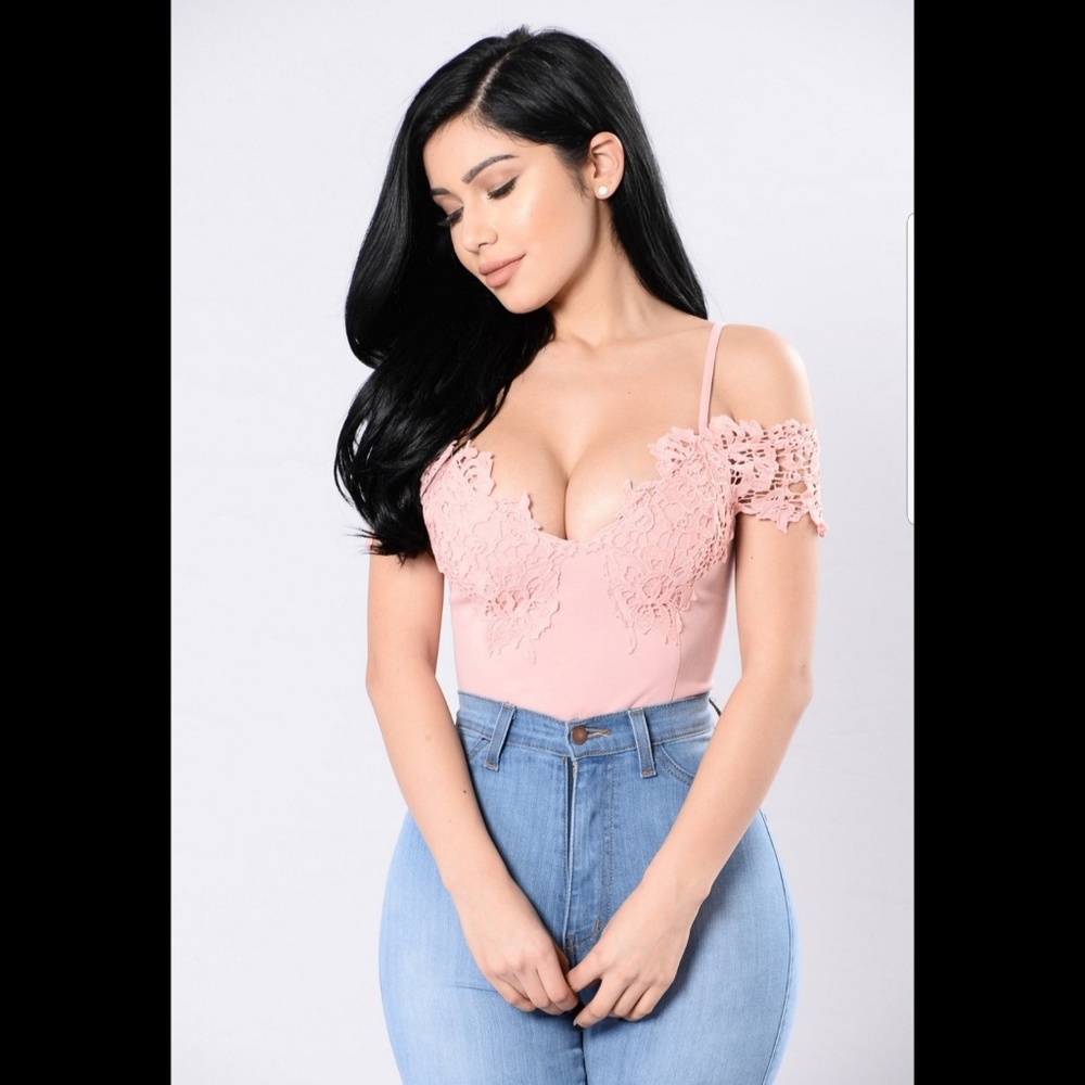Fashion Nova Crochet Off The Shoulder Bodysuit